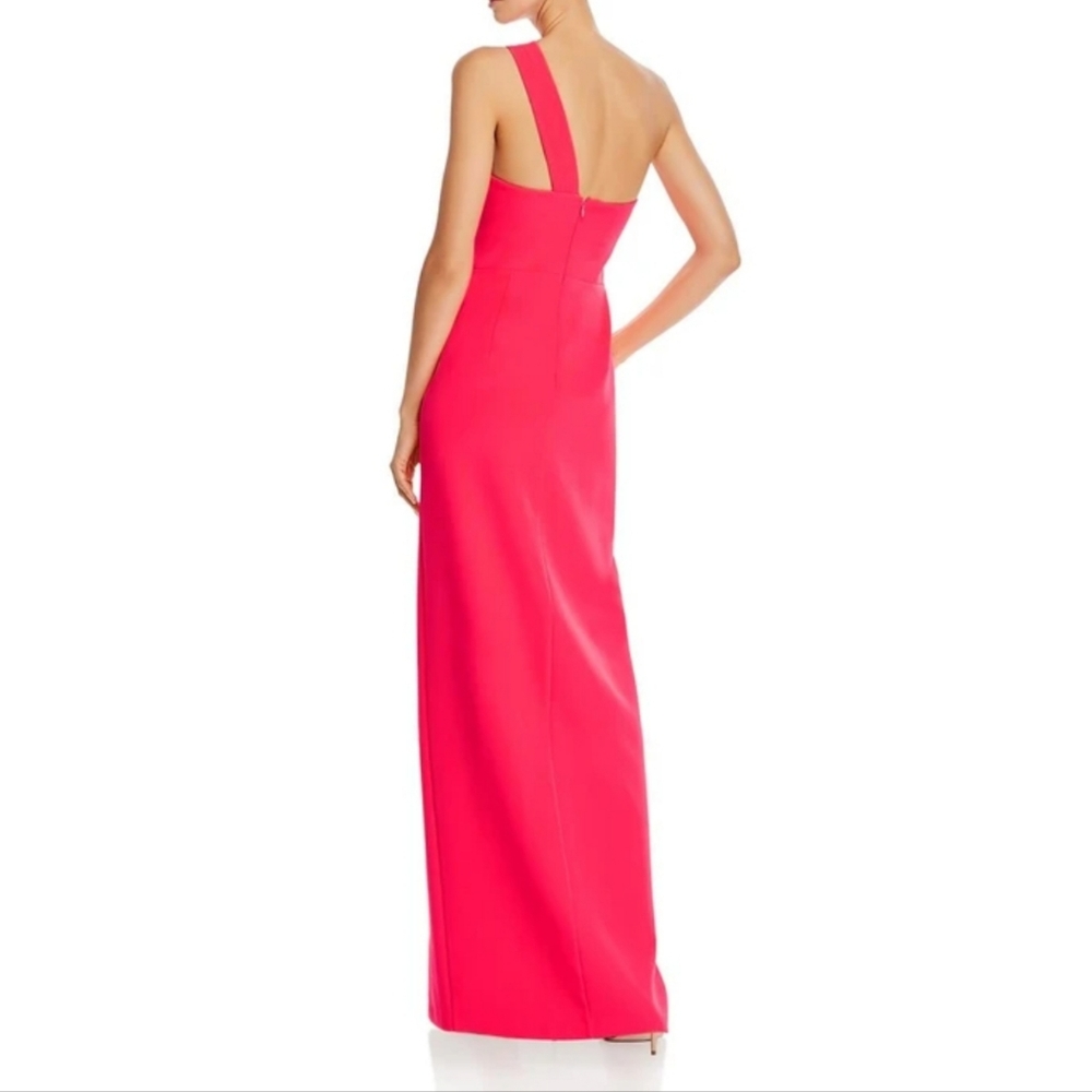🔥Aidan Mattox Neon Coral Cut-Out Maxi Dress - Picture 8 of 15